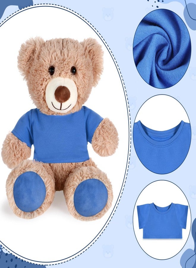 RoundFunny Bear Tee Shirt Fit 14-18inch Bear Clothes Stuffed Animal Clothes Shirt Basic Stuffed Bears Dolls Shirt, Blue - Image 4